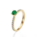 Pierścionek z szmaragdem i diamentami AJPZ_113